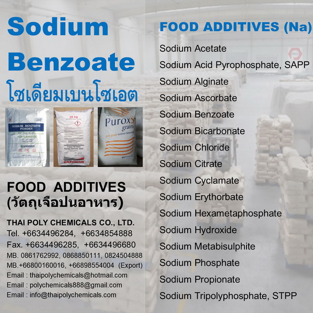 Sodium Benzoate, โซเดียมเบนโซเอต, โซเดียมเบนโซเอท, สารถนอมอาหาร, สารกันบูด, E211, INS211